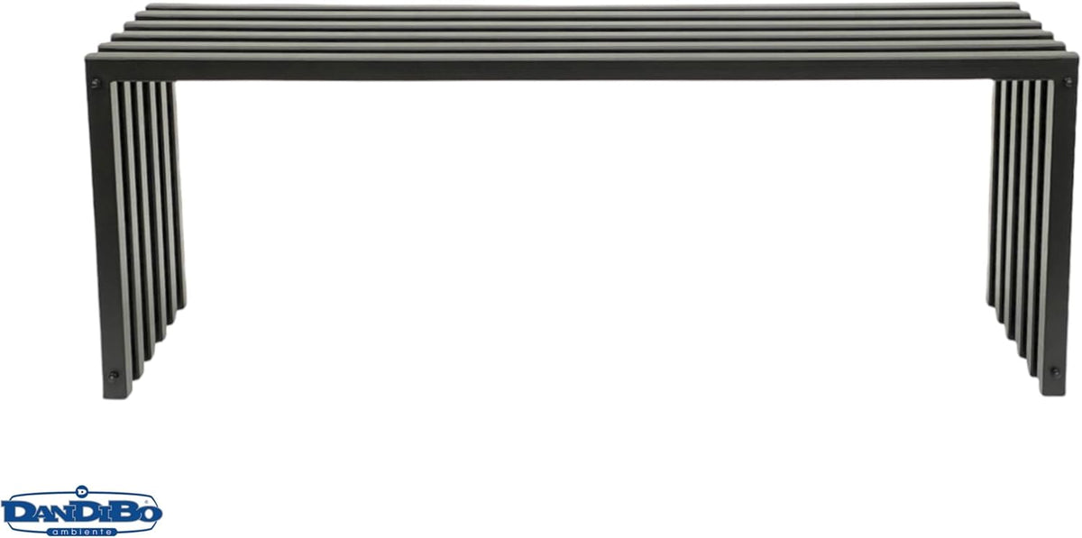 DanDiBo Garden Bench Metal Solid Weatherproof Black 120 cm Modern Bench Park Bench Flower Bench - QUORE
