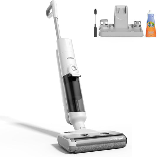 Draadloze Vloerreiniger – Stofzuiger – Dweilmachine – Nat En Droog – Schoonmaakrobot – Tot 60 Minuten Werktijd – Zelfreinigend Systeem Met 180° Kantelbare Kop - QUORE