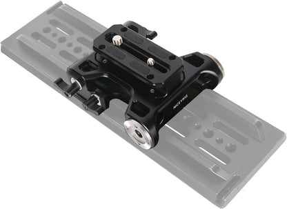 Multifunctionele camera-basisplaat met 15 mm stangrailklem, NICEYRIG universele camera-grondplaat met 2 Arri standaardversnellingen en 15 mm railbevestiging voor DSLR-installatiesysteem-513