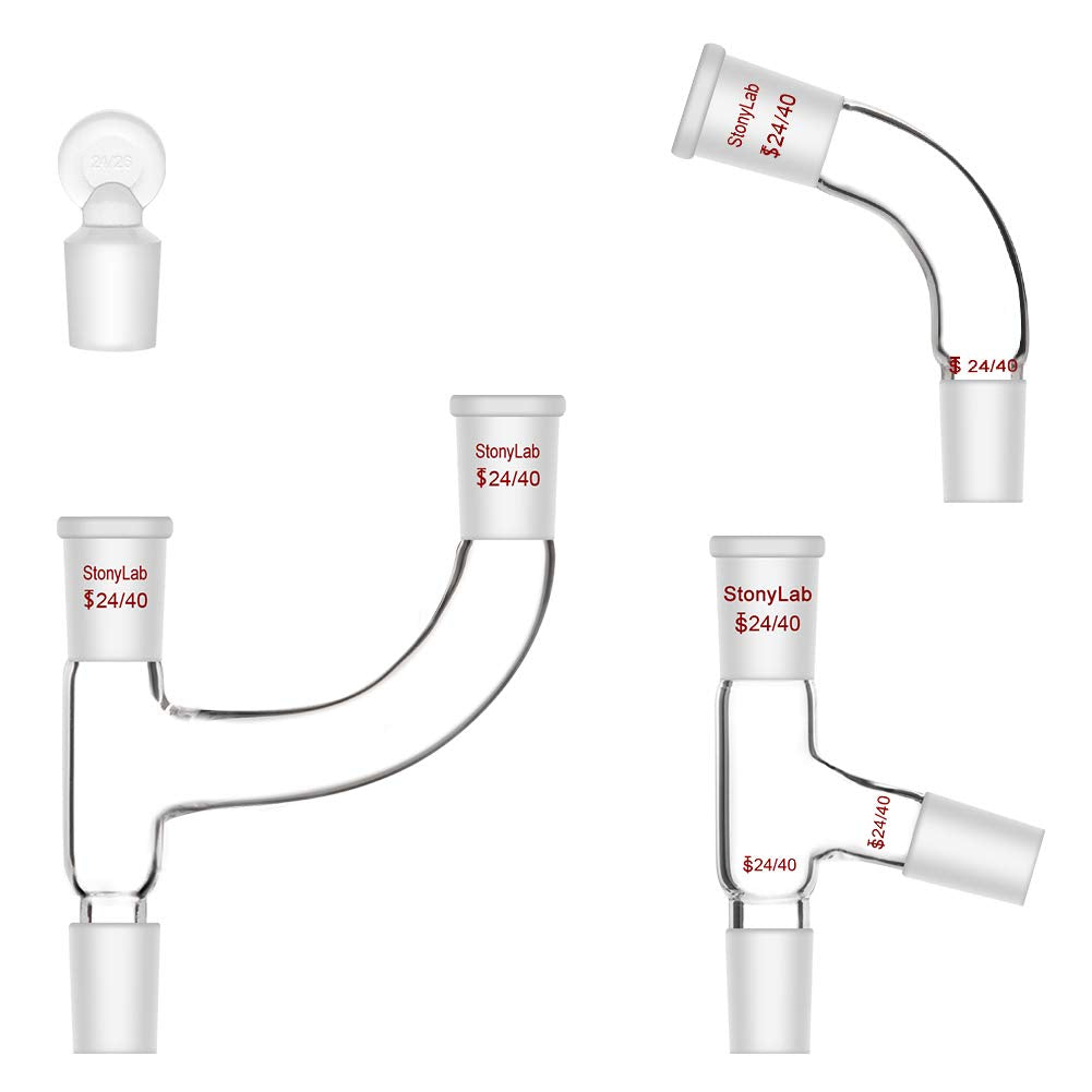 Destillatieset – Destillatieglaswerk – Distillatie-opstelling – Laboratoriumglaswerk – Stoomdestillatie – 500 ml – Borosilicaatglas Tot 200°C – 24/40 Slijpstukken