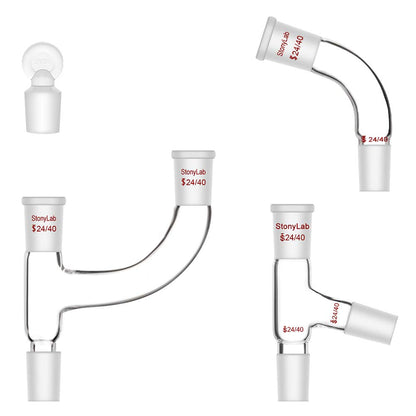 Destillatieset – Destillatieglaswerk – Distillatie-opstelling – Laboratoriumglaswerk – Stoomdestillatie – 500 ml – Borosilicaatglas Tot 200°C – 24/40 Slijpstukken