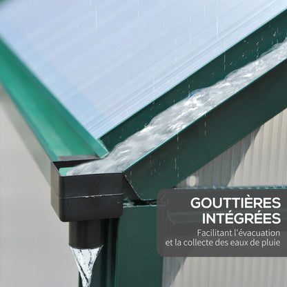 Kas – Tuinkas – Plantenkas – Broeikas – Groentekas – Polycarbonaat Panelen – Versterkte Fundering – 190x192x201 cm – Aluminium Frame – UV-bestendig – Donkergroen