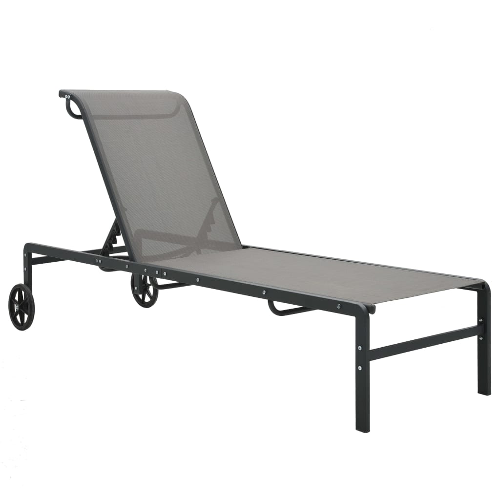 2-Persoons Loungeset – Tuinmeubel – Ligstoel – Buitenmeubel – Verstelbare Rugleuning – Duurzaam Staalframe