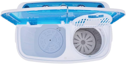 vidaXL Mini Washing Machine Double Drum 5.6kg Washing Machine Clothes Cleaning - QUORE