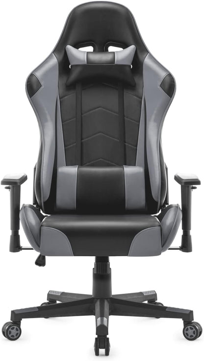IntimaTe WM Heart Gaming stoel, ergonomische bureaustoel, verstelbare bureaustoelen, verstelbare racestoelen, pc-gamingstoel met hoge rugleuning met armen en rugsteun,52 * 54 * 14,Grijs