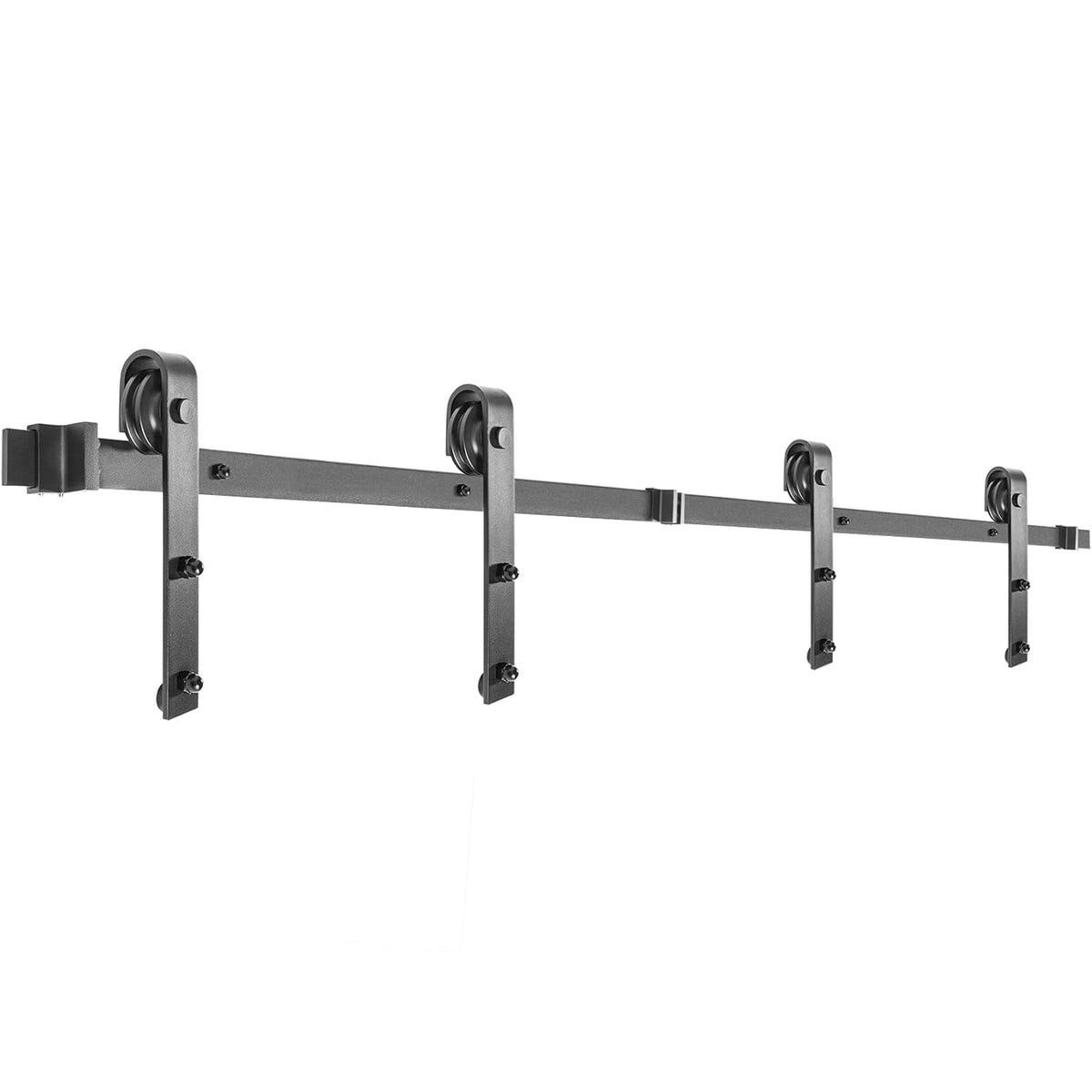 VEVOR Schuifdeursysteem, 335 cm, schuifdeurbeslag, koolstofstaal, looprails, set, 150 kg draagvermogen, deurgeleiding, geschikt voor deurbreedte van 167 cm, beslag voor dubbele deuren