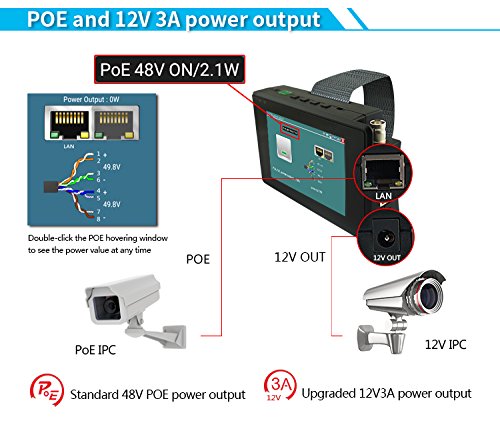 IPC Camera Tester Monitor CCTV IP Camera H.265 4K IP 8MP TVI CVI AHD Analoge 5-in-1 Pols CCTV Test Monitor WIFI