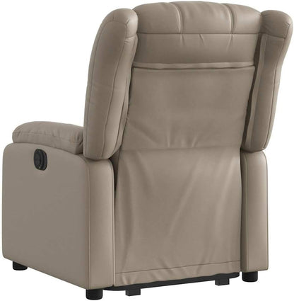 Relaxstoel met Opstahulp – Elektrische Relaxstoel – TV-Stoel – Ligstoel – Comfortstoel – Elektrisch Kantelsysteem – Cappuccino Kunstleer – Met Opstaan Hulpfunctie