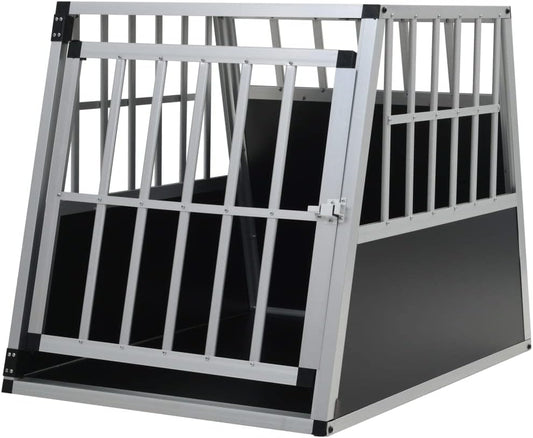 Hondenbench – Hondenkooi – Hondenrek – Hondenbench – Reismand – Aluminium En MDF – Veilig En Lichtgewicht – 54x69x50 cm