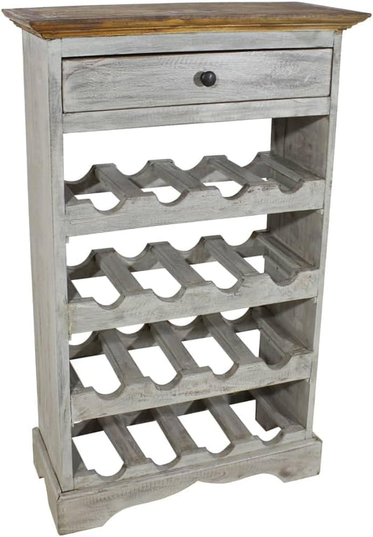 vidaXL Wine Rack 55x23x85cm Solid Recycled Wood Wooden Wine Rack Shelf Cabinet