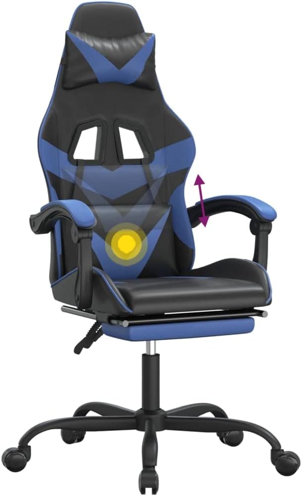 Gamingstoel – Gamestoel – Bureaustoel – Racestoel – Werkstoel – Verstelbare Rugleuning – Kunstleren Bekleding