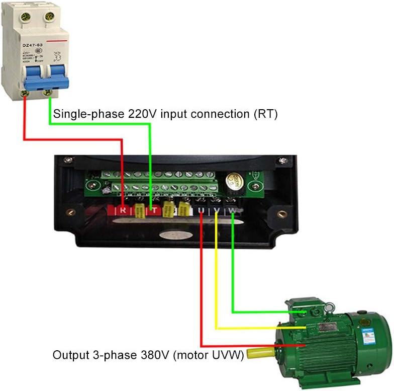 Motor controller, single-phase, 220V, three-phase, 380V, 5.5kW, high torque, low frequency, non-inductive vector control for crushers, grinders, wa