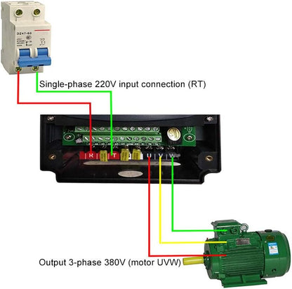 VFD Inverter 220V 5.5KW Eenfase 220V Input 3 Fase 380V Uitgang VFD Converter Variabele Frequentie Drive Motor Controller