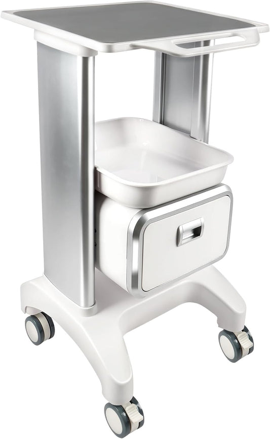 Medische Trolley – Mobiele Winkelwagen – Rolwagen – Medische Kar – Opbergtrolley – Compact Formaat 68x44x44 cm – Met 4 Stille Wielen en 6 Ladevakken