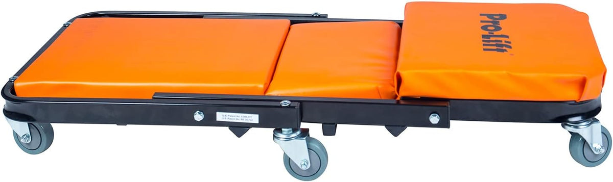 Pro-Lift Opvouwbare Z Creeper - 2-in-1 rollende opvouwbare auto klimplant & stoel - 40 inch verstelbare roller garagestoel neerleggen of zitten, 450 lbs capaciteit onder auto roller klimplant met 6