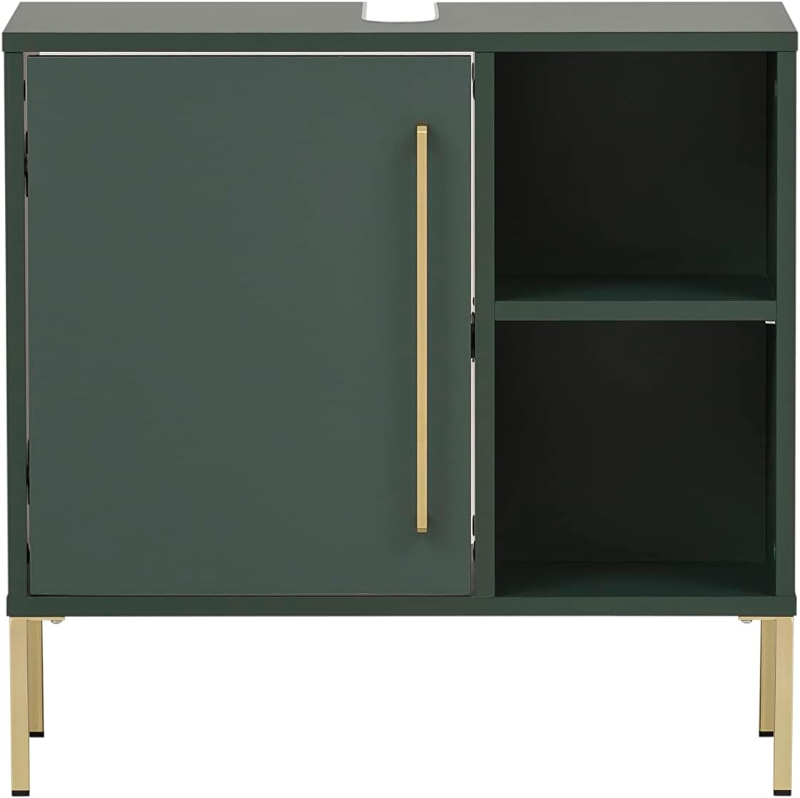 Schildmeyer Kent Wastafelonderkast 151133, bosgroen/goud, 65,3 x 33,1 x 63,3 cm