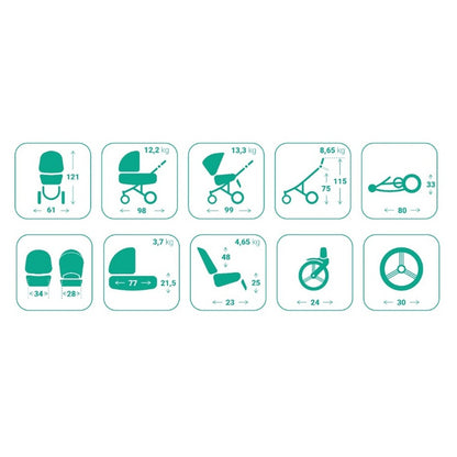 Kinderwagen – Buggy – Wandelwagen – Babywagen – 2-in-1 Multifunctioneel – Schokabsorberende Wielen – Verstelbaar Handvat – Compact Opvouwbaar – Cashmere Kleur