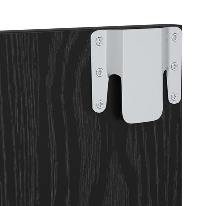 TOMSHOO TV Cabinet, Entertainment cabinet, Wall TV Cabinet Black oak 120 x 23.5 x 90cm Engineered Wood, Entertainment Center, Television and media furniture