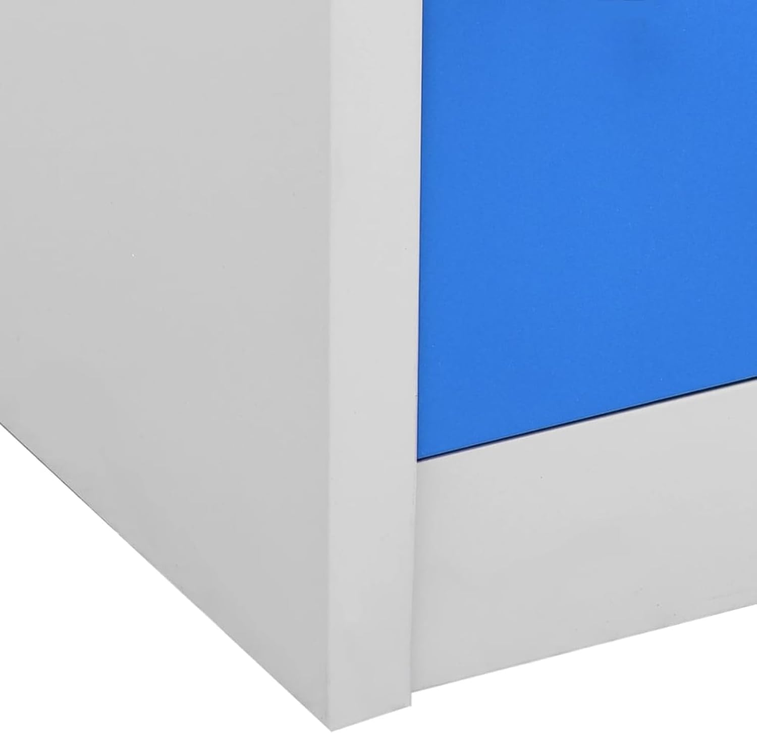 Gecheer Metal Lockers Storage Cabinet Storage Cabinet Lockable Cabinet, Living Room and School Locker Organizer with Doors and Locks Light Grey and Blue 90x45x92.5cm Steel 2 - QUORE