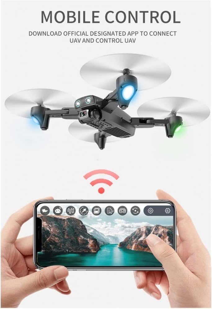 LUXWALLET SKU8890 TT Pro HD Camera 5ghz GPS en Drone met Draag Tas, 30km/h - 500 Meter Afsten, Zwart