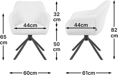 DUBI Möbel Dining chair Mika-Maya, light blue, frame 360° rotatable metal powder-coated matt black - QUORE