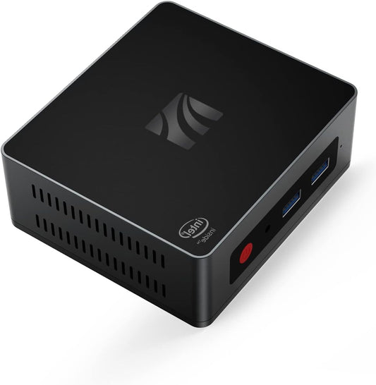KUYiA Mini PC, desktop computer, Windows10, business gaming home office, 8GB RAM128G SSDCeleronJ4125 up to 2.7GHz processor, supports 4K HDMI Dual WiFi 2.4G + 5.8G Ethernet 1000M USB 3.0X4 BT4.0 - QUORE