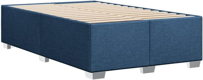 Bedframe – Bed Ombouw – Tweepersoonsbed – Twijfelaar Bed – Bedbodem – Blauw – 120x190 cm – Stevige Lattenbodem – Polyester Stoffering