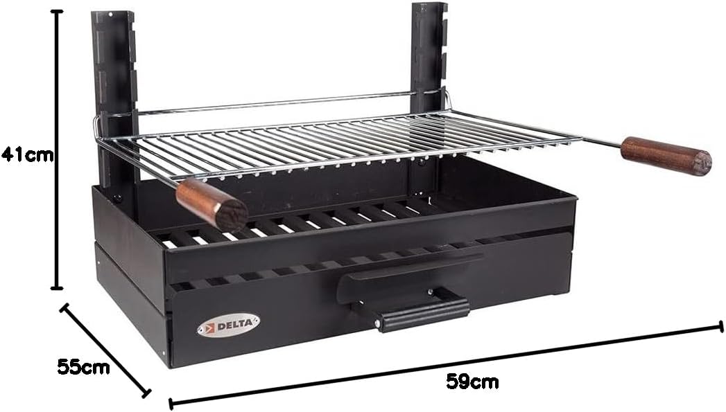 I LOVE BBQ - Houtskoolbarbecues - Opzetgrill 6/8 Bestek - Grillset - Afmetingen: 59 x 55 x 41 cm, 647417