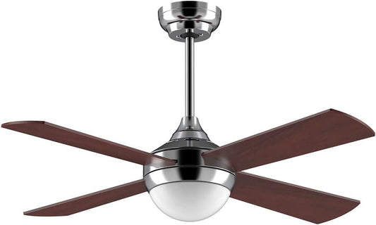 Ovlaim Plafondventilator, 122 cm, met dimbare ledverlichting en afstandsbediening, lamp met bruine ventilator, 6 windsnelheden, DC-motor, ultralicht, voor slaapkamer, terras