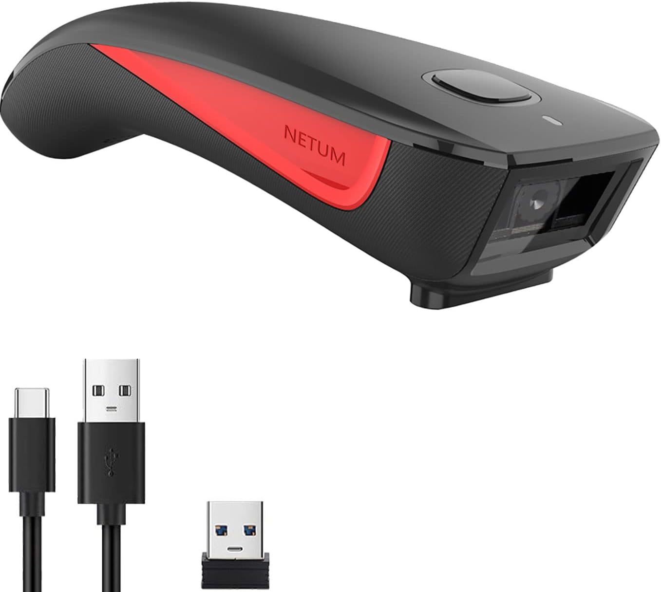 NETUM C990 Bluetooth 2D QR Barcodescanner Draadloos Compatibel, Small Pocket USB 1D 2D QR-codescanner voor inventaris, Barcodescanner voor tablet iPhone iPad Android iOS PC POS