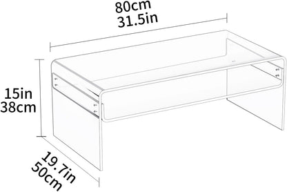 Acryl Salontafel, Transparant Helder Acryl Tafel (Transparant, 50 cm)