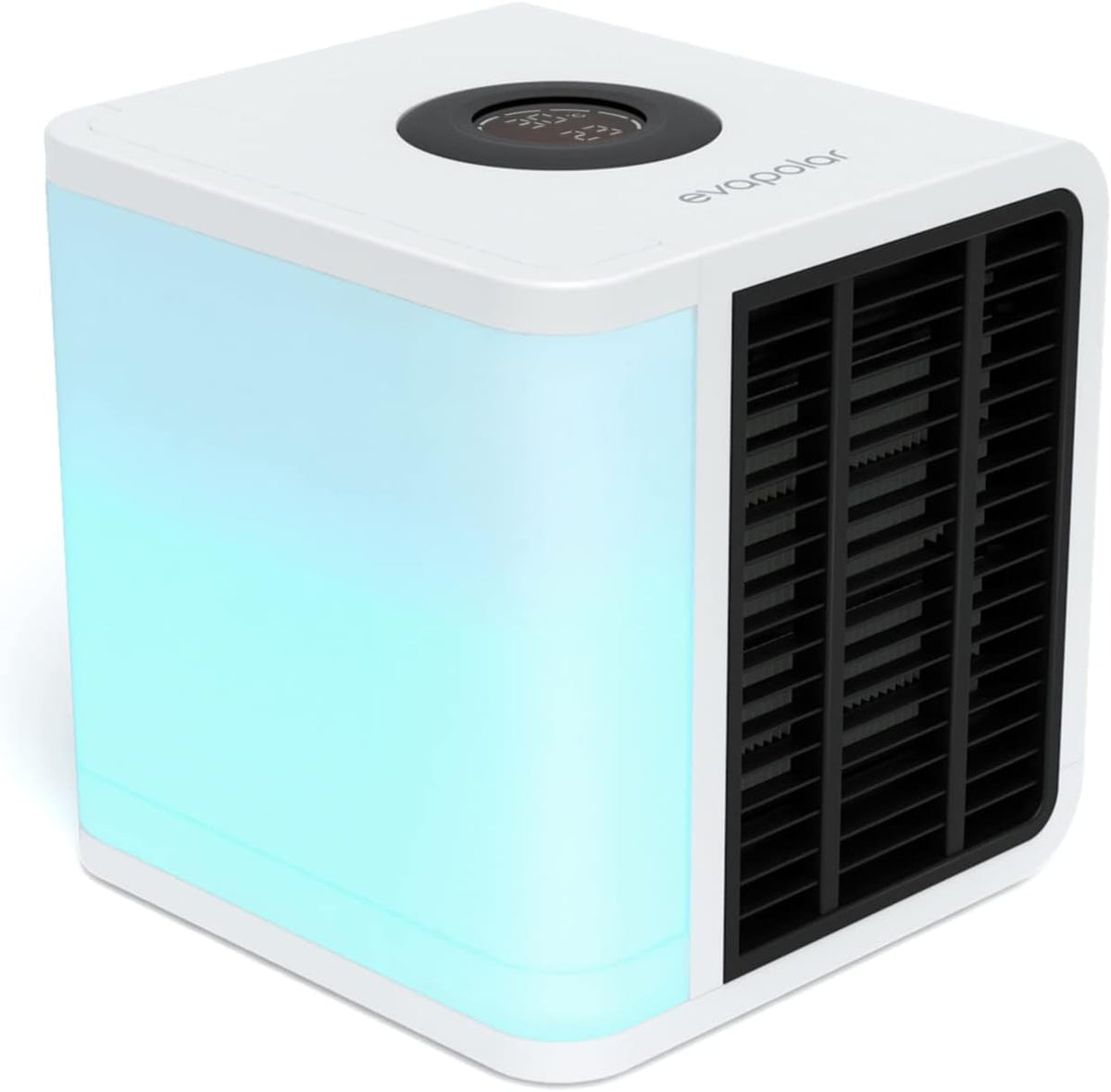 Draagbare luchtkoeler en luchtbevochtiger – Aircooler – Verdampingskoeler – Tafelventilator – Luchtverfrisser – Wit – 3-In-1 Koelen, Bevochtigen En Verfrissen – Stil En Compact