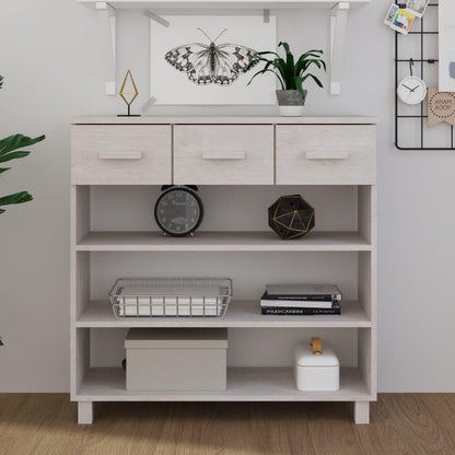 vidaXL Wall table HAMAR 90x35x90 cm solid pine wood white