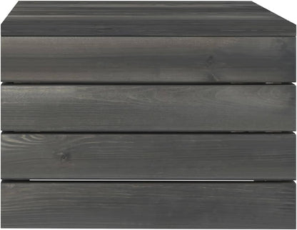 Terrasmeubelen, tuinbank, meubelsets, lounge-set, loungemeubelen, 2-delig, tuinbankstel van pallets grenenhout, donkergrijs - QUORE