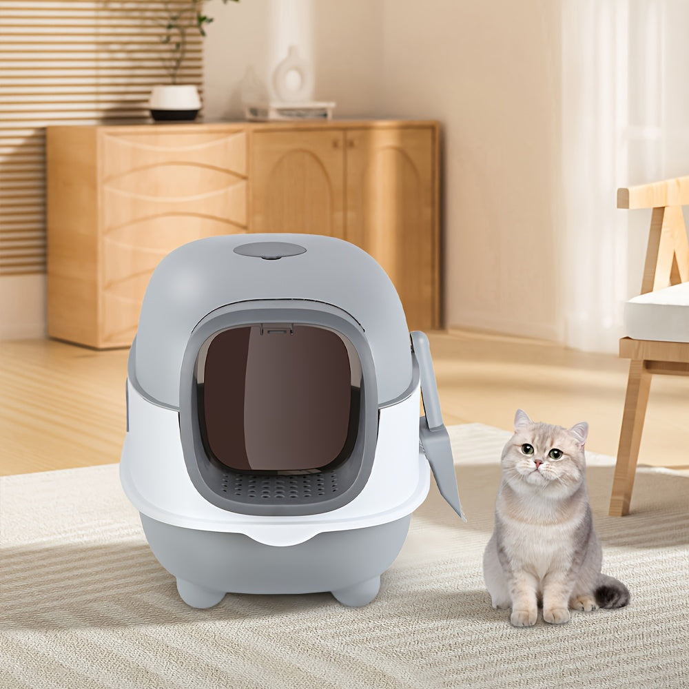 Cat Toilet Training System Kit - Step-by-Step Reusable Litter Box Transition Tool, Space-Saving & Hygienic Design, 39x56x40cm, Durable ABS Material for Easy Cleaning & Discreet Home Use, Cat Litter Box, Pet Waste Management,