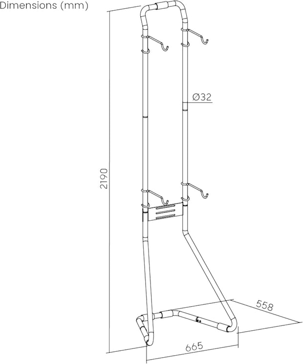 Fietsstandaard - Fiets Montagestandaard - Fietshouder - voor 2 Fietsen - Volledig Instelbare - Wandhouder - Ideaal voor MTB - Hybride Fietsen - Verticale Fietsstandaard - Houdt tot 40 kg - 66.5 x 55.8 x 219 cm - Zwart