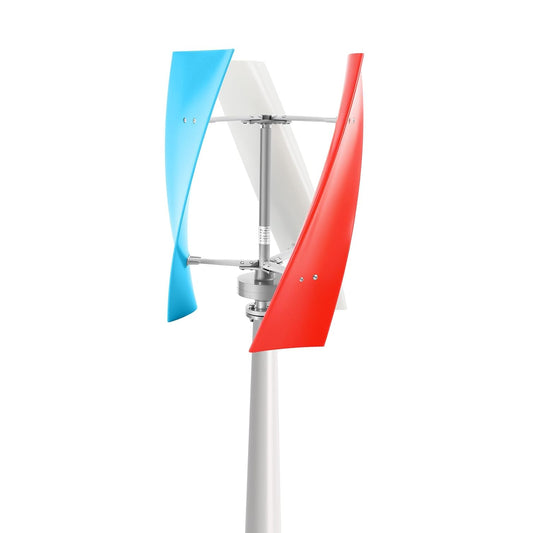 OUKANING Vertical Wind Turbine with Controller, IP67 Waterproof and Quiet Under 30 dB, 3 Blade Wind Generator for Home, Boat, Garden, 2-2.5m/s, Low Start Wind Speed, Corrosion Resistant - QUORE