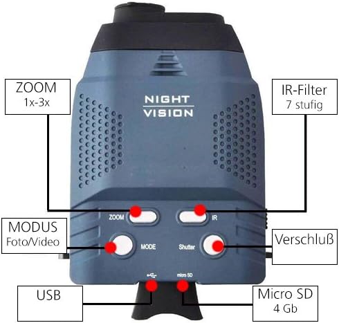 Digitaal nachtzichtapparaat NightVision 3x14 infrarood straler verlichting jacht NS1
