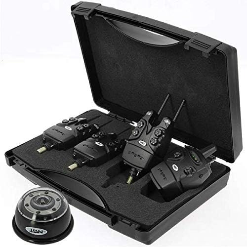 NIEUWE Carp/Grof Vissen 3 st Plus Ontvanger DYNAMIC Bite Alarm Set met 150 m Bereik Volledige Volume & Toon Controle met Inbegrepen Snag Bars en 7 Veelkleurige LED's