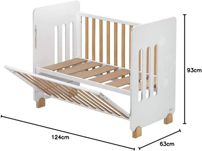 Interbaby CUNA15 babybed Star Nature, wit, 19,3 kg