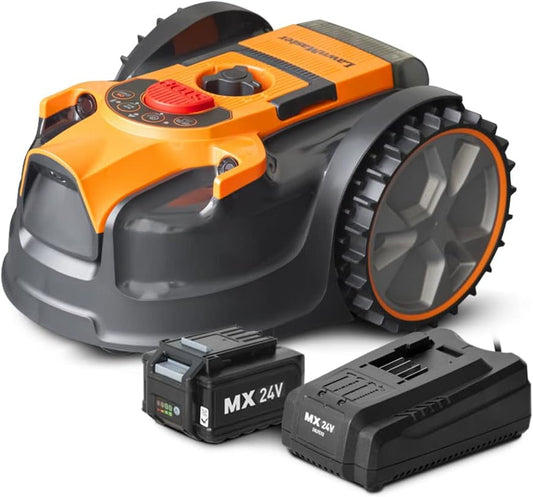 Robot grasmaaier – Robotmaaier – Automatische grasmaaier – Grasmaaimachine – Tuinrobot – Zonder Kabels – Geschikt voor Tuinen tot 200 m² - QUORE