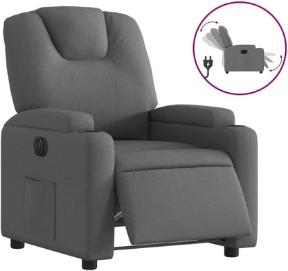Armchair, Reclining Chair, Sleeping Chair, Electric Chair with Adjustable Backrest, Dark Grey Fabric