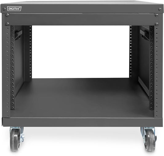 DIGITUS DN-48000 - Audiorek - 19-inch - 8U - Universeel apparatuurrek - Voor audio-video accessoires - Niet gemonteerd - Max. belasting 136 kg - Met wielen - Zwart