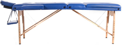 QUIRUMED Massagestoel voor zwangerschap, opvouwbaar, 194 x 70 cm, wit, hout, kunstleer, buikgat, gezichtsgat, afneembare kop, tot 150 kg