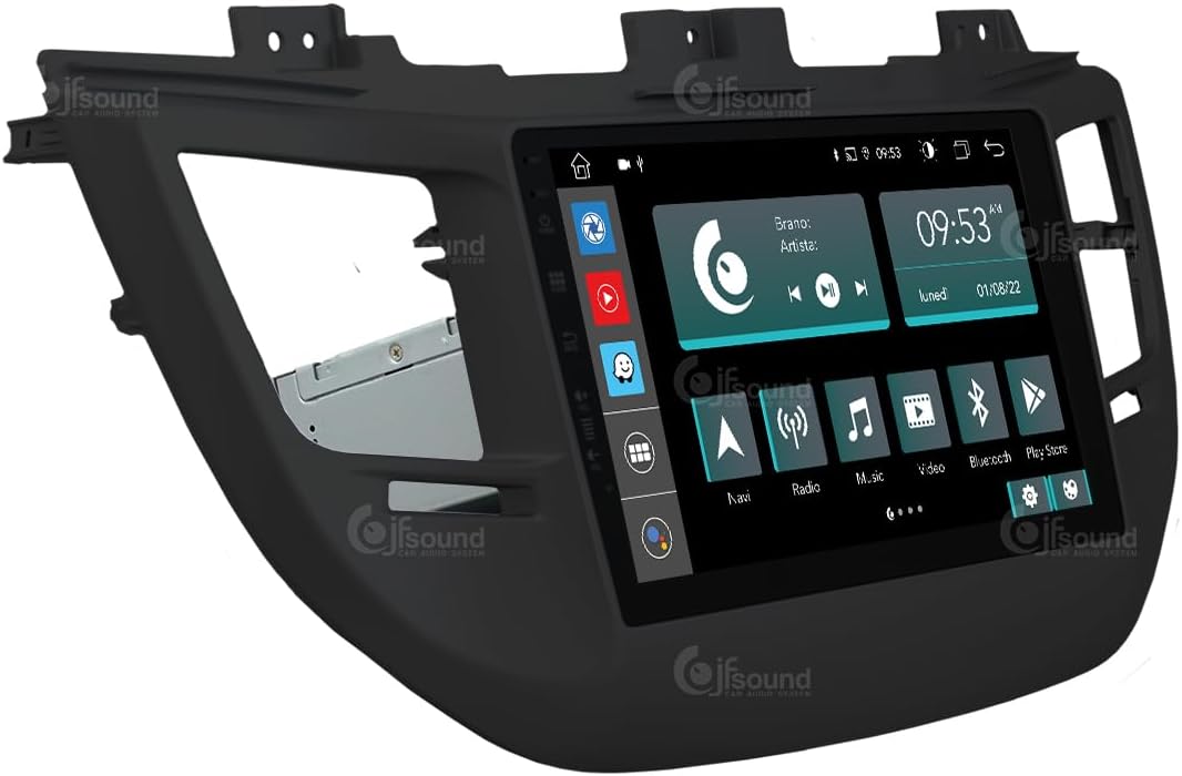Specifieke autoradio voor Hyundai Tucson schwarz (mit Navigation, Rückfahrkamera und Kenwood-Verstärker als Standard) Android GPS Bluetooth WiFi USB DAB+ Touchscreen 9" 8core Carplay AndroidAuto