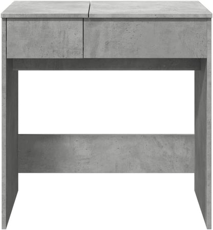 Kaptafel – Make-uptafel – Kap Tafel – Make Up Tafel – Toilettafel – Betongrijs – Stevig Bewerkte Hout – Compact 73x46,5x120 cm