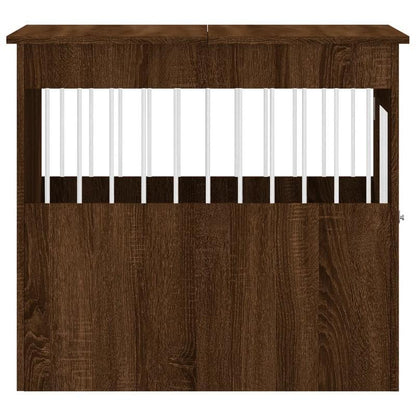 Hondenbench – Hondenkooi – Huisdier Bench – Dierenbench – Dierenkooi – Ruimtebesparend Design – Massief Hout Met Stalen Frame – Compact 64,5x80x71 cm – Modern Design – Voor Kleine Honden – Binnen en Buitengebruik