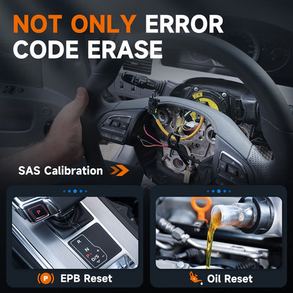 Auto Diagnose Scanner – OBD2 Scanner – Diagnosetool – Foutcode Lezer – Auto Diagnosescanner Draadloos – Bi-directionele Testfunctie – 16+ Resetfuncties – Inclusief Opbergtas Geel
