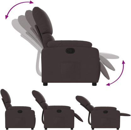 vidaXL Armchair adjustable fabric dark brown, recliner chair, recliner chair, armchair, armchair, lazy chair, tv chair, stand chair, recliner chair