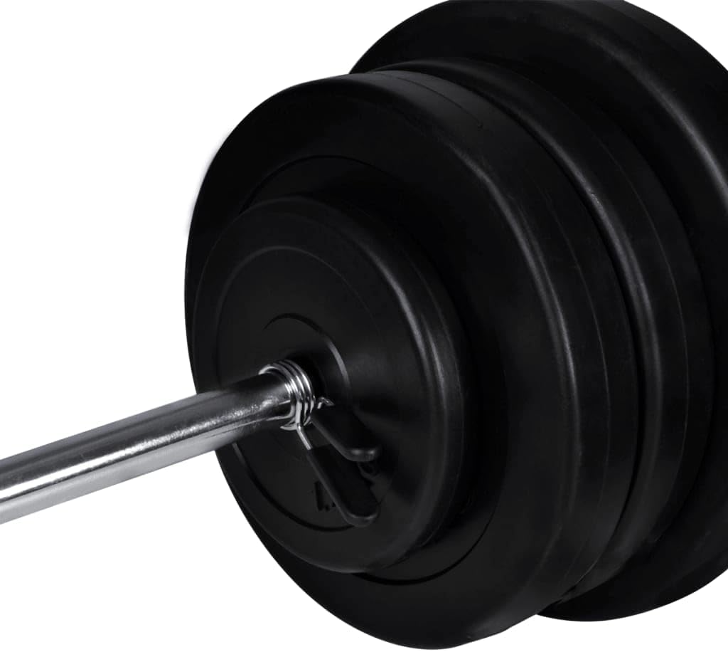 Halterbank – Fitnessbank – Trainingsbank – Bench Press – Sportbank – Verstelbaar In 4 Standen – Inclusief 30,5 kg Halterset